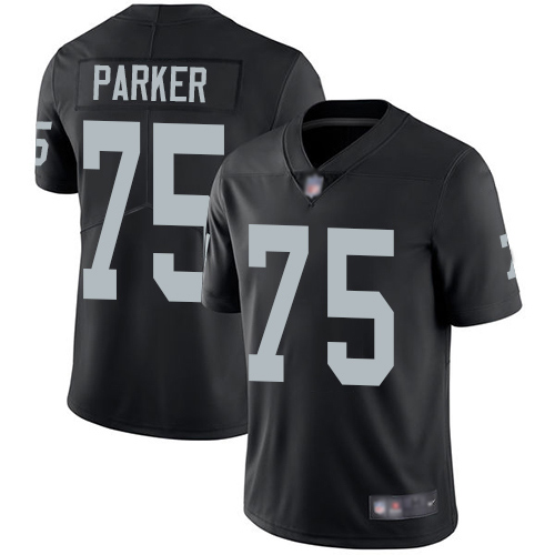 Men Oakland Raiders Limited Black Brandon Parker Home Jersey NFL Football #75 Vapor Untouchable Jersey->nfl t-shirts->Sports Accessory